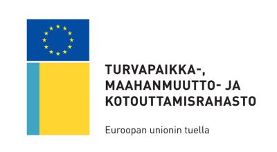 Euroopan unionin turvapaikka-, maahanmuutto- ja kotouttamisrahaston logo.