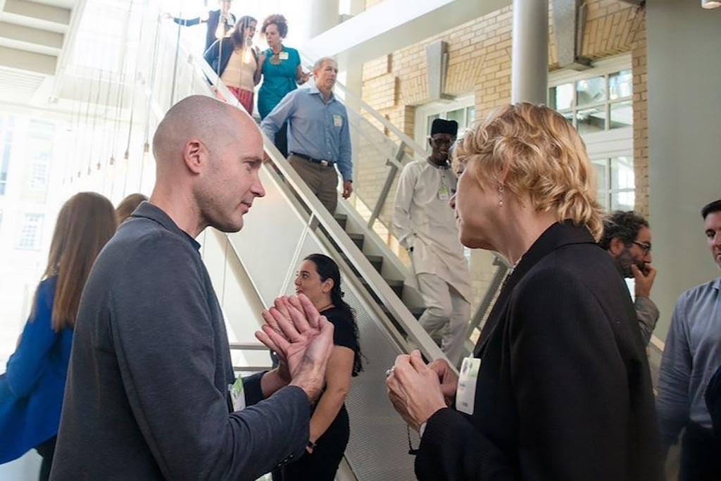 Research Professor Antti Pentikäinen is in conversation with Procilla Hayner from UN's Peacemaker team.