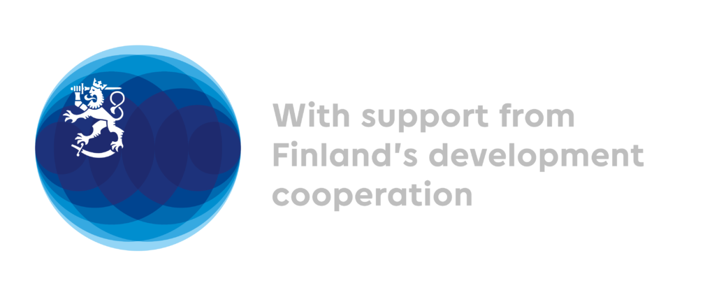 With support from Finland's development cooperation.