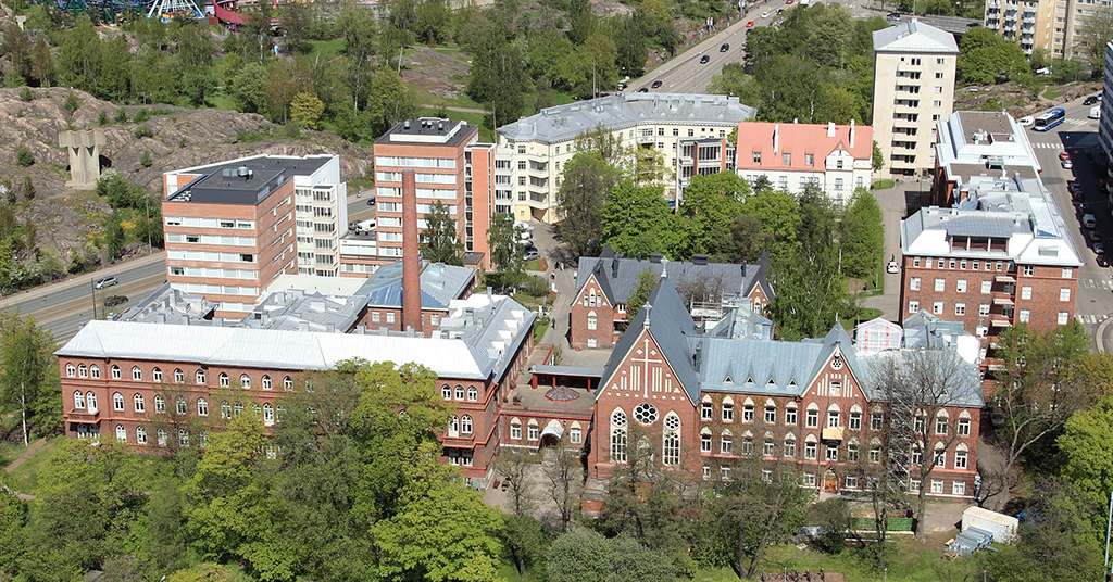 Taloja ilmasta kuvattuna.