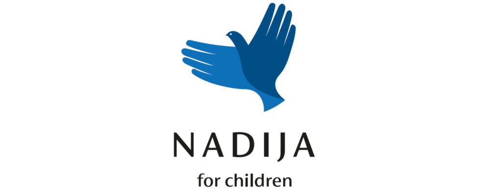 Lastensairaala saa logon jossa on lintu ja sana Nadija for children.
